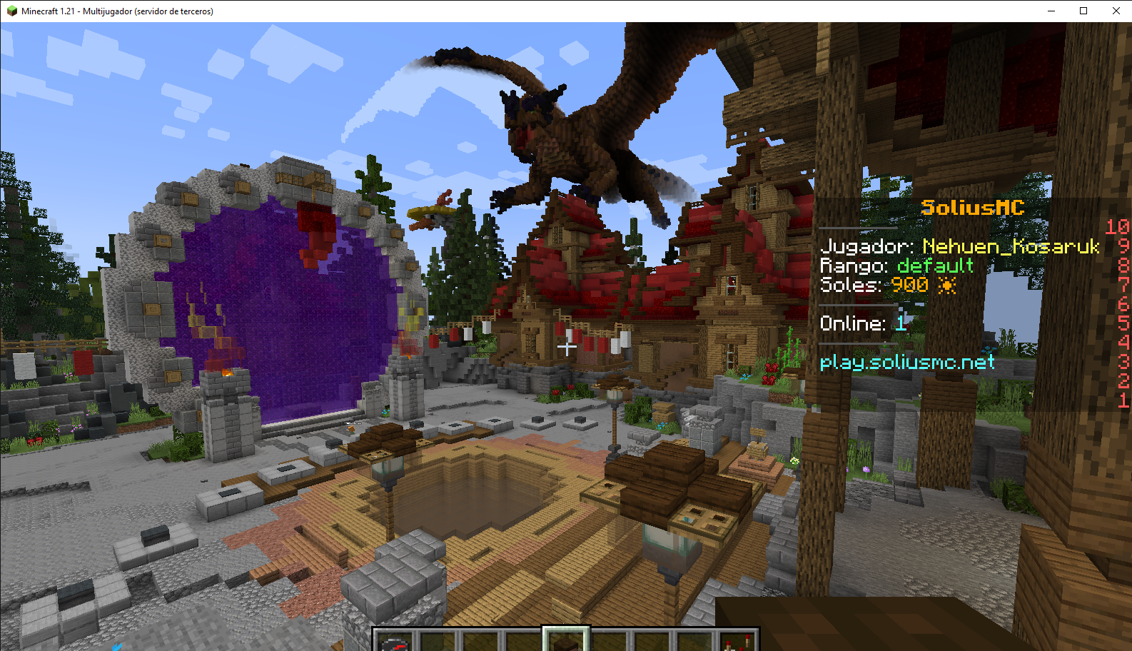 Scoreboard y lobby en juego